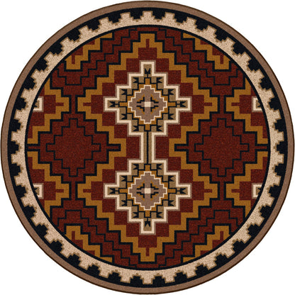 Image of an area rug, Council Fire - Red