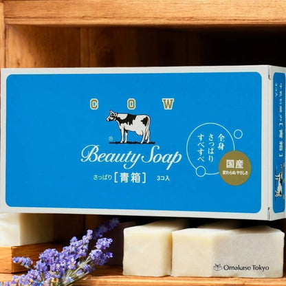 Cow Brand Blue Box Soap Aobako (3 Bars)