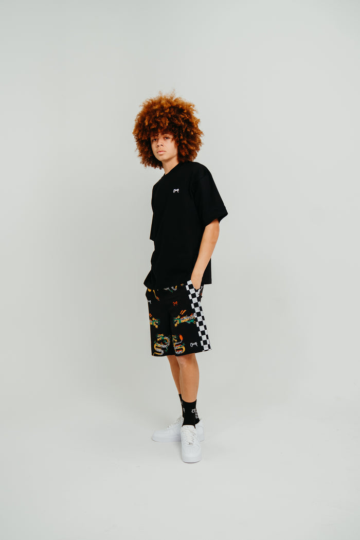 CRATE CHECK DRAGON PANEL BOARDSHORTS