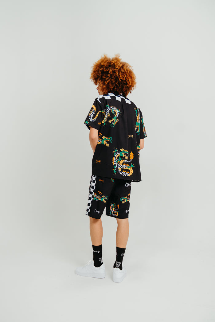CRATE CHECK DRAGON PANEL BOARDSHORTS