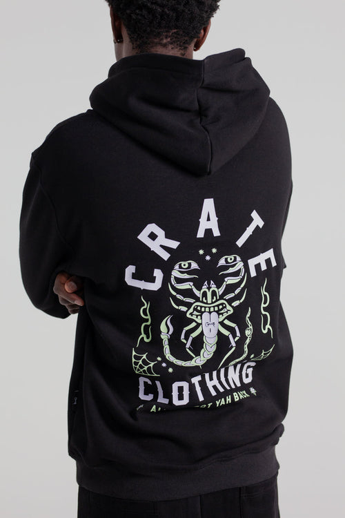 CRATE GOT YOUR BACK GLOW IN THE DARK PRINT HOODIE