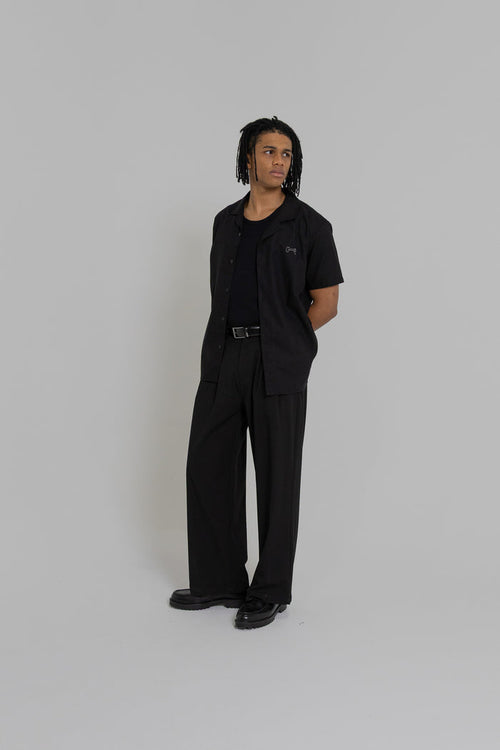Crate Script Cuban Collar SS Shirt