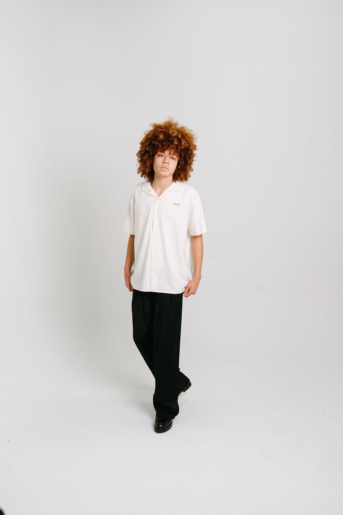 Crate Script Cuban Collar SS Shirt
