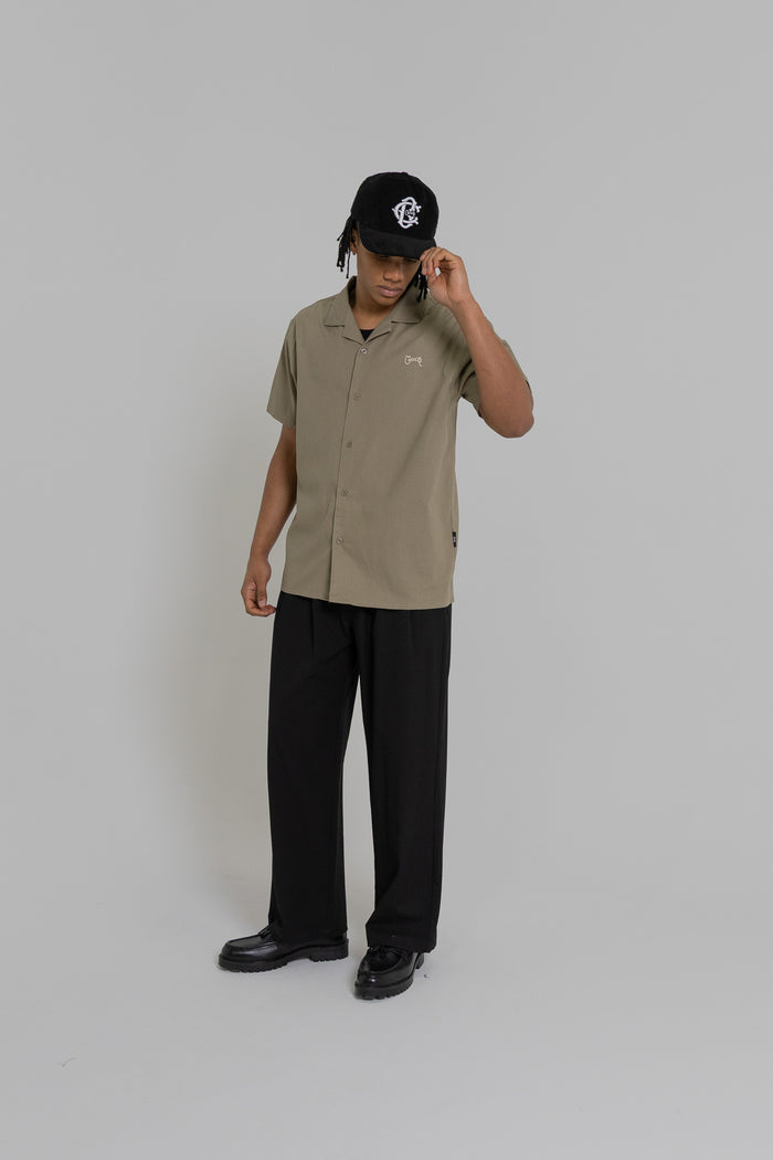 Crate Script Cuban Collar SS Shirt