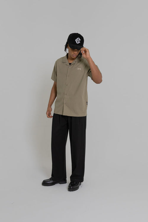 Crate Script Cuban Collar SS Shirt
