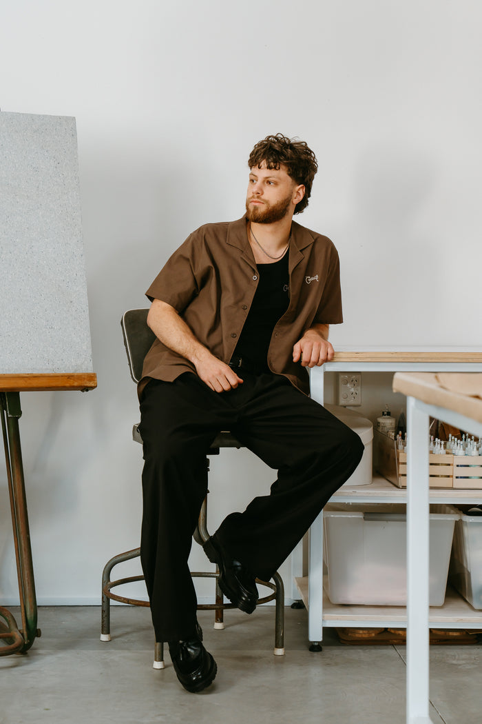 CRATE SCRIPT CUBAN COLLAR SS SHIRT