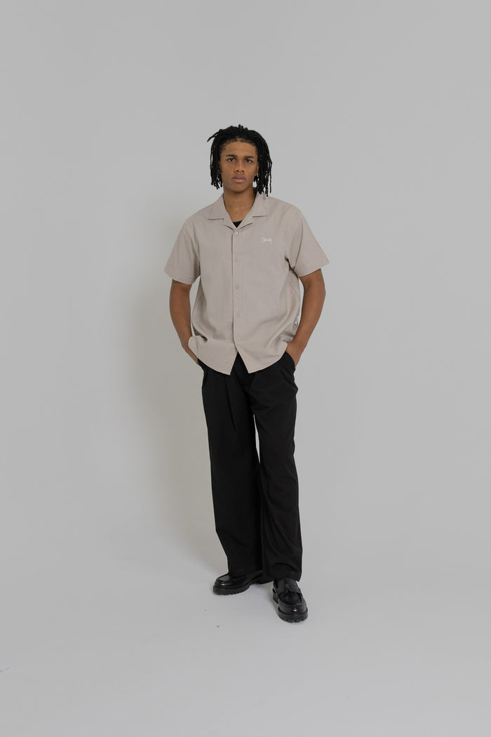 Crate Script Cuban Collar SS Shirt