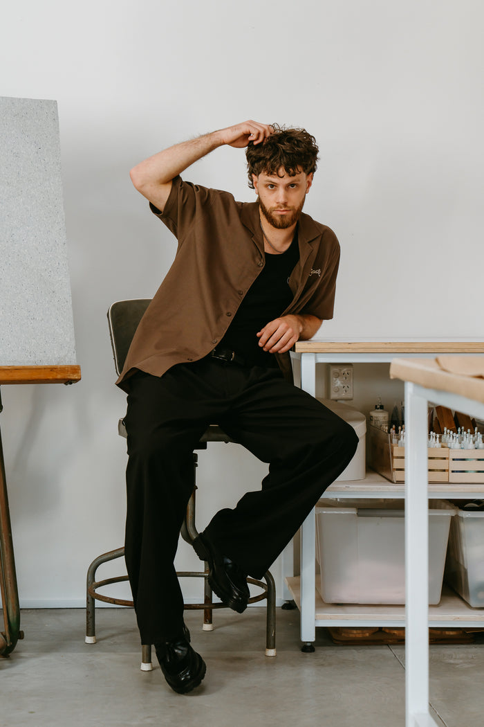 CRATE SCRIPT CUBAN COLLAR SS SHIRT