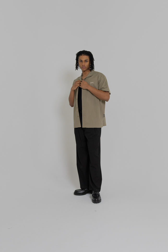 Crate Script Cuban Collar SS Shirt