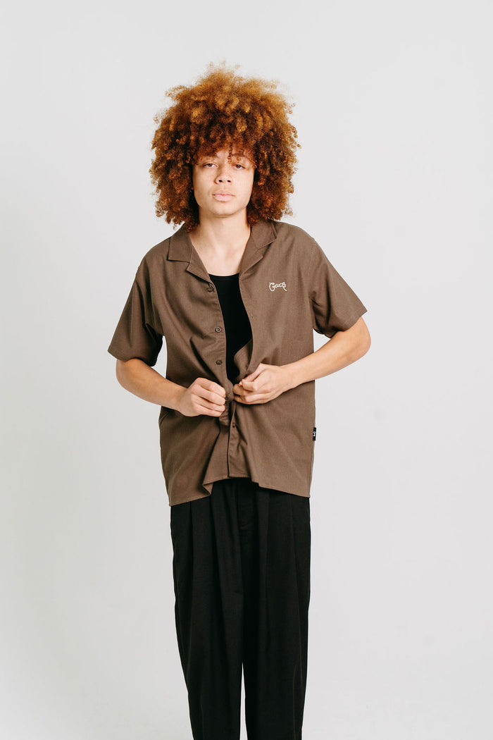 CRATE SCRIPT CUBAN COLLAR SS SHIRT