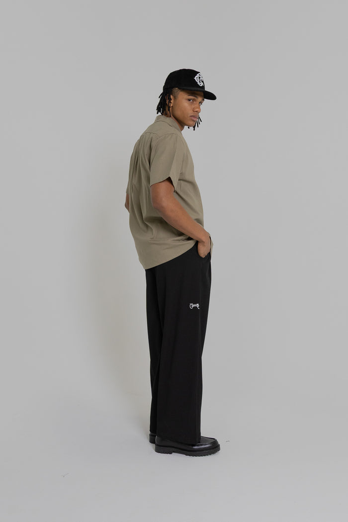 Crate Script Cuban Collar SS Shirt
