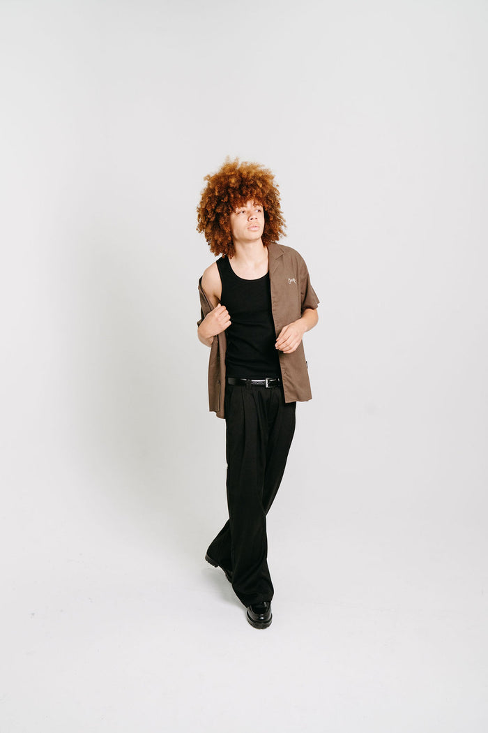 CRATE SCRIPT CUBAN COLLAR SS SHIRT