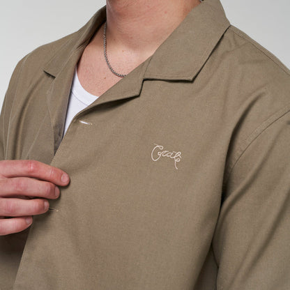Crate Script Cuban Collar SS Shirt