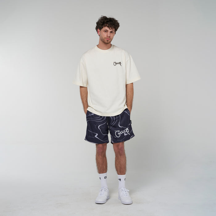 Crate Script Marble Mesh Shorts