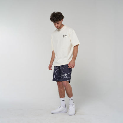 Crate Script Marble Mesh Shorts