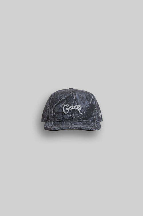 CRATE SCRIPTED MIDNIGHT TREE CAMO SNAPBACK