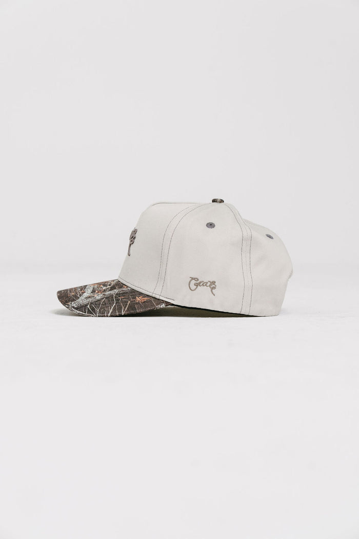 Crate Scripted Tree Camo Peak Snap Back