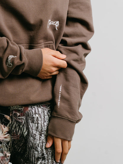 CRATE STAMP SCRIPT BOX FIT HOODIE