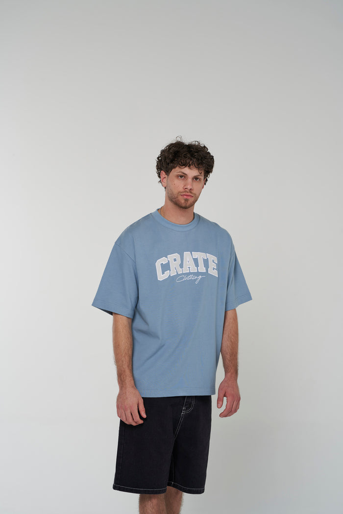 CRATE VARSITY BOX FIT T-SHIRT