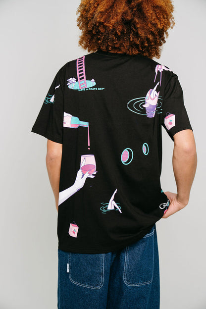 CRATE X RICE RICE BABY ALL OVER PRINT T-SHIRT