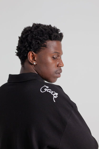 CRATE  ZIP LONGSLEEVE BOX POLO SHIRT