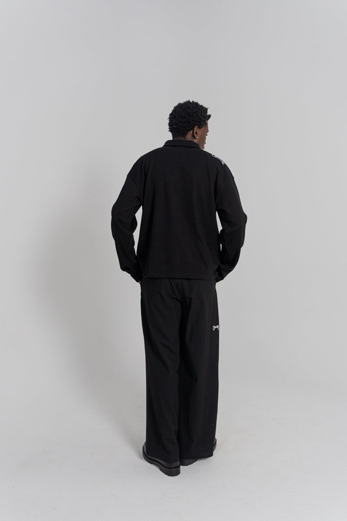 CRATE  ZIP LONGSLEEVE BOX POLO SHIRT