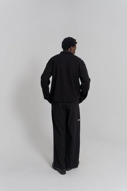 CRATE  ZIP LONGSLEEVE BOX POLO SHIRT