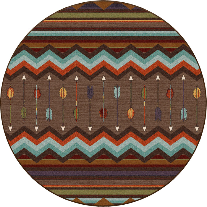 Image of an area rug, Cresting Fletcher - Rainbow