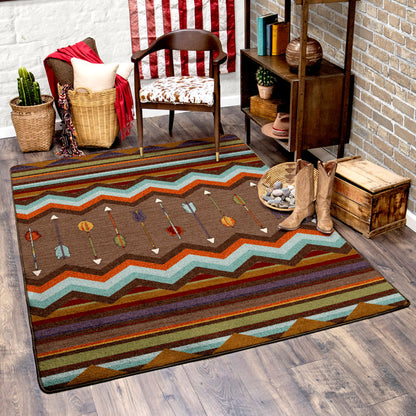 Image of an area rug, Cresting Fletcher - Rainbow