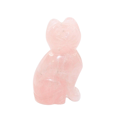 Crystal Cat – Rose Quartz Large