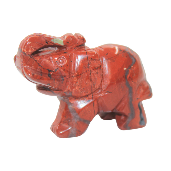 Crystal Elephant - Red Jasper Large