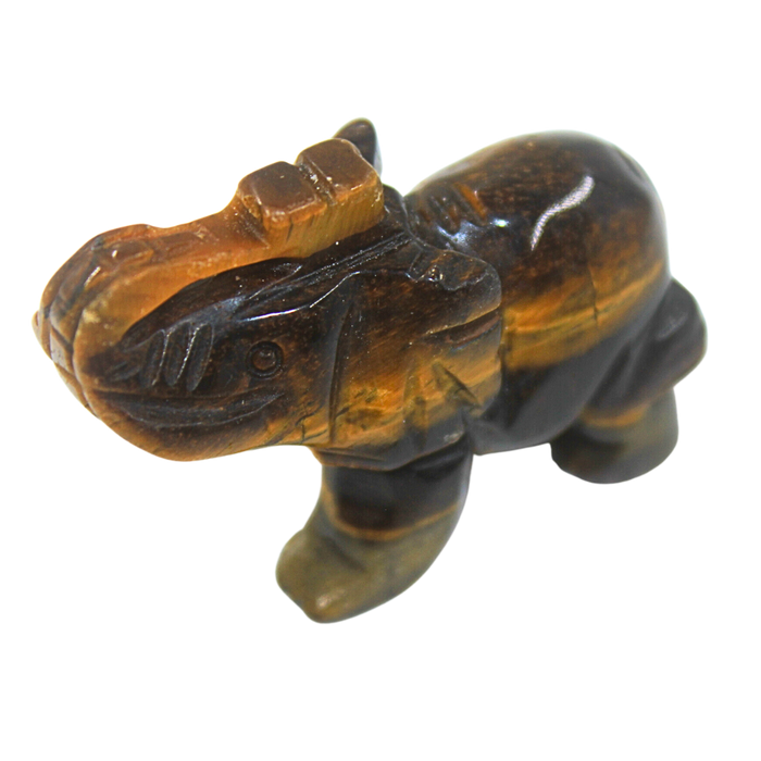 Crystal Elephant – Tiger's Eye Large