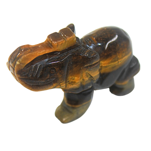 Crystal Elephant – Tiger's Eye Large
