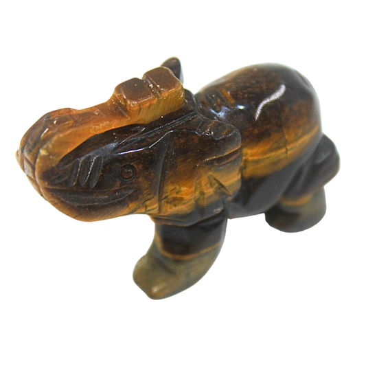 Crystal Elephant – Tiger's Eye Large