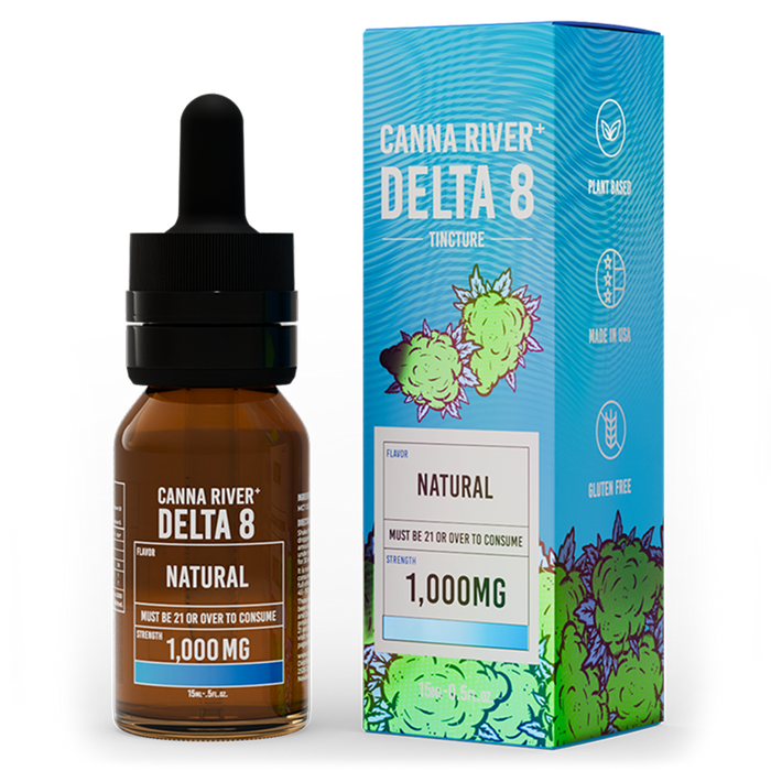 Canna River D8 Tincture Natural 1000mg D8 15mL