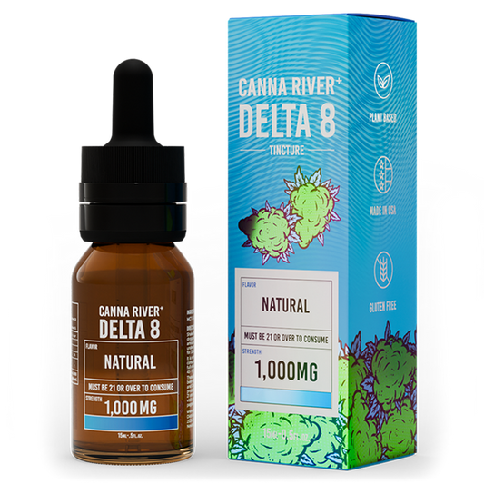 Canna River D8 Tincture Natural 1000mg D8 15mL