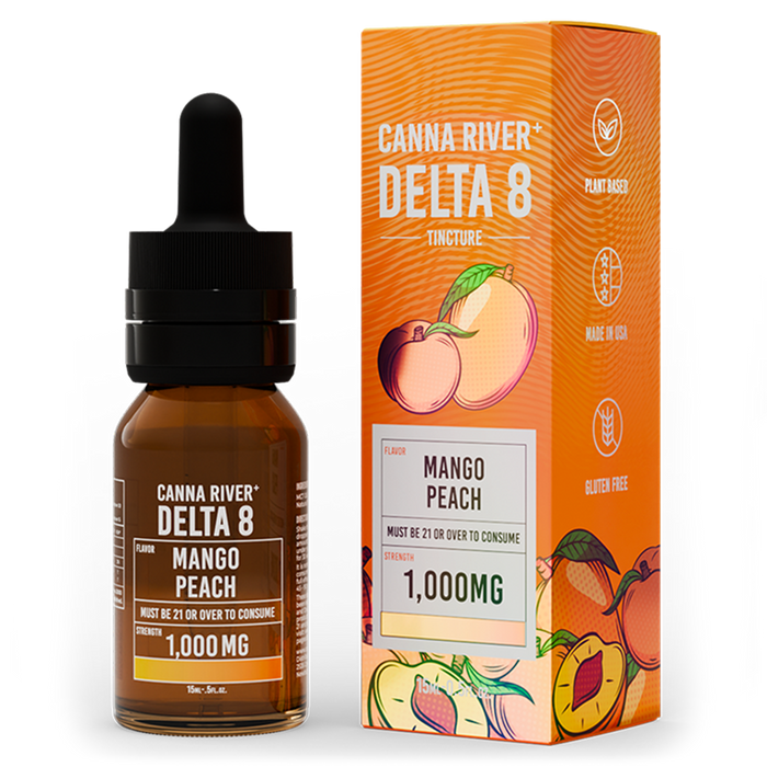 Canna River D8 Tincture Mango Peach 1000mg D8 15mL