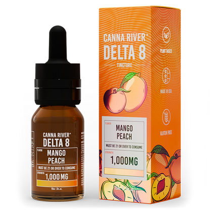 Canna River D8 Tincture Mango Peach 1000mg D8 15mL