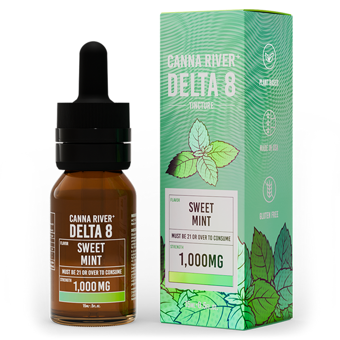 Canna River D8 Tincture Sweet Mint 1000mg D8 15mL