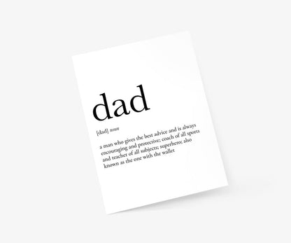 Dad Definition Father's Day Card | Footnotes Paper