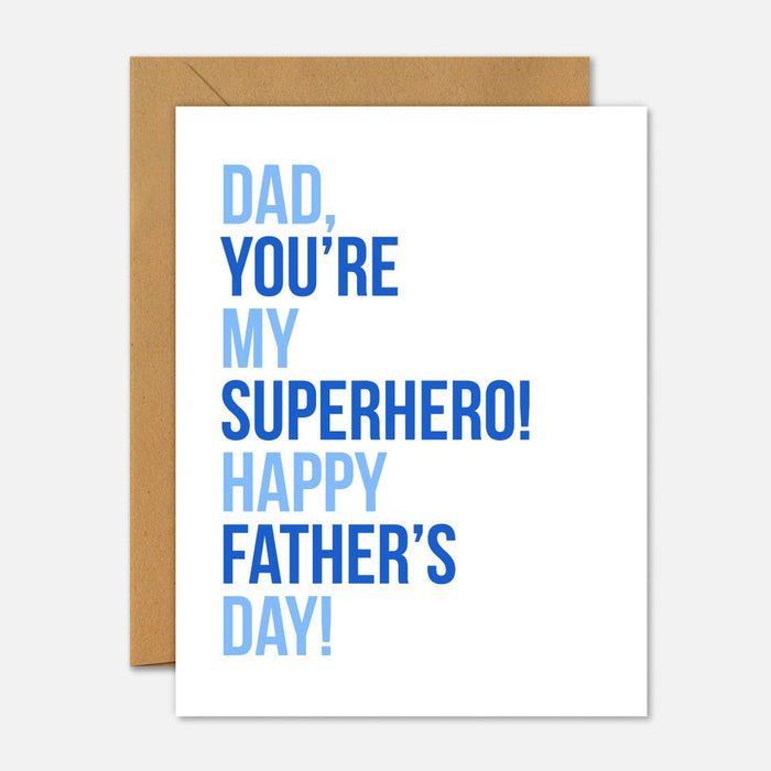 Dad, You're My Superhero Father's Day Greeting Card - Footnotes Paper