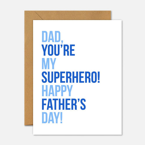 Dad, You're My Superhero Father's Day Greeting Card - Footnotes Paper