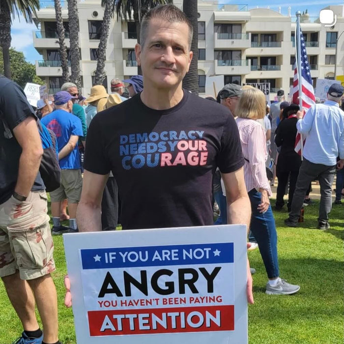 Democracy Needs Your Courage T-Shirt - Indivisible
