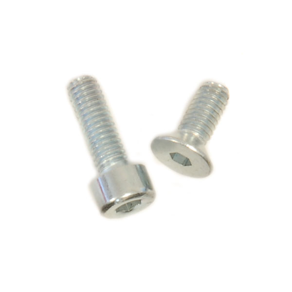 (1) M4x12 Flat Head Screw, (1) M4x12 Socket Head Screw