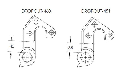 Derailleur Hanger 468 – 6061 Aluminum, Black
