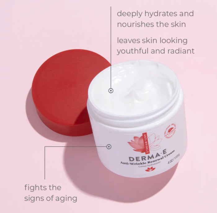 DERMA E anti wrinkle renewal cream كريم علاج التجاعيد من ديرما