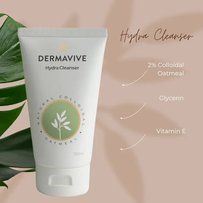 Dermavive Hydra Cleanser - Tube with Ingredients