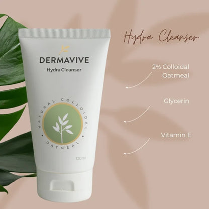 Dermavive Hydra Cleanser - Tube with Ingredients