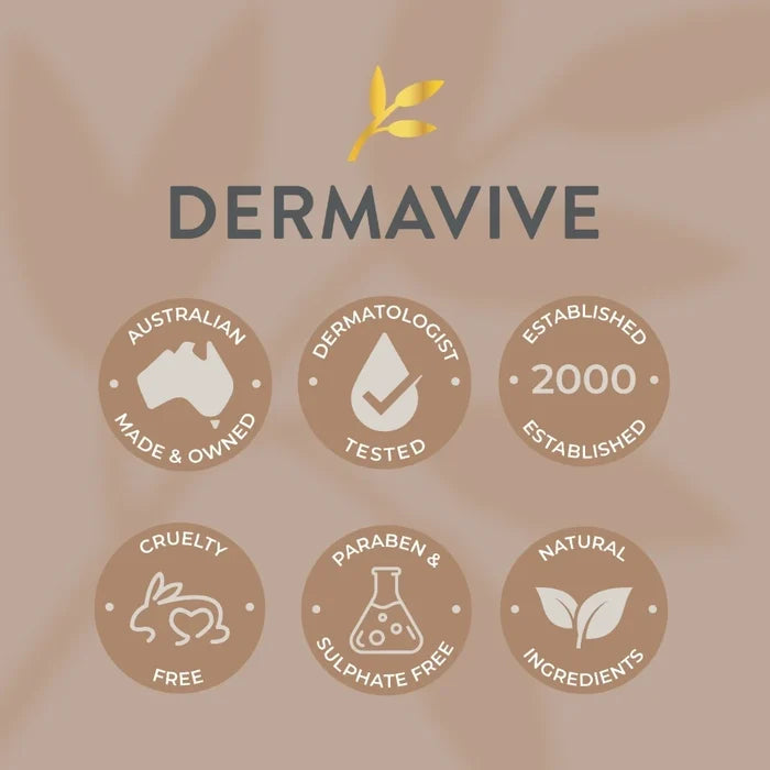 Dermavive Hydra Cleanser - Branding with icons