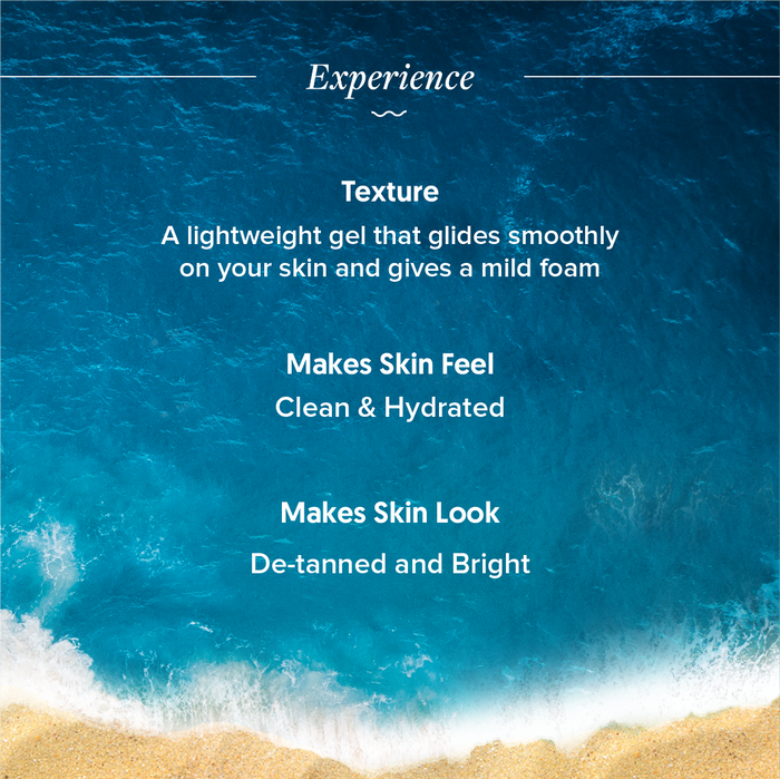 Detan face wash lightweight gel texture
